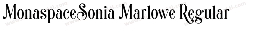 MonaspaceSonia Marlowe Regular字体转换
